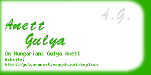 anett gulya business card